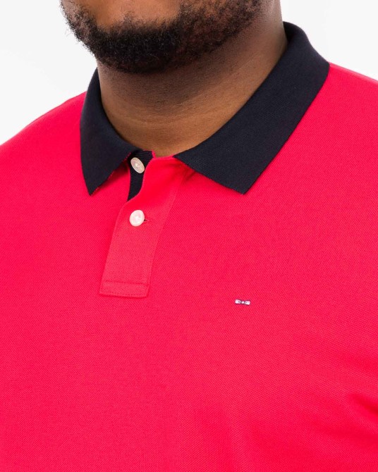 Polo piqué grande taille rouge