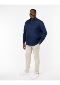 Chemise piqué non iron grande taille bleu marine