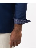 Chemise piqué non iron grande taille bleu marine