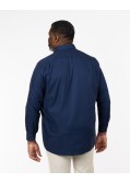 Chemise piqué non iron grande taille bleu marine