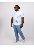 Tee shirt flammé grande taille blanc