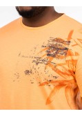 Tee shirt flammé grande taille orange