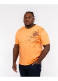 Tee shirt flammé grande taille orange