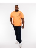 Tee shirt flammé grande taille orange