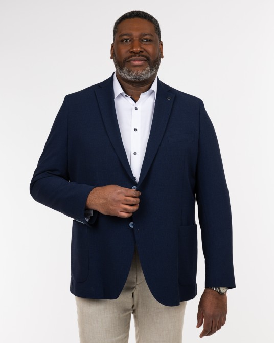 Veste seersucker pour homme grand bleu marine