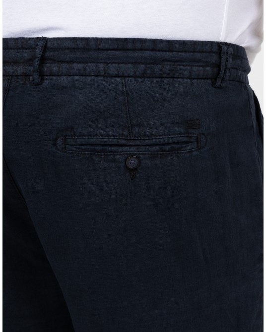 Pantalon en lin pour homme grand bleu marine