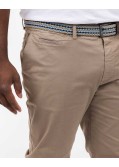 Pantalon chino avec ceinture grande taille grand taupe