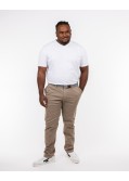 Pantalon chino avec ceinture grande taille grand taupe