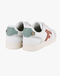 Sneakers Hazel en cuir et daim grande taille blanc