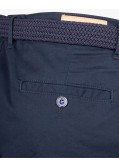 Short chino grande taille avec ceinture bleu marine