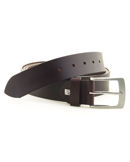 Lindenmann Ceinture grande taille en cuir marron longueur jusqu a 170 cm Size factory