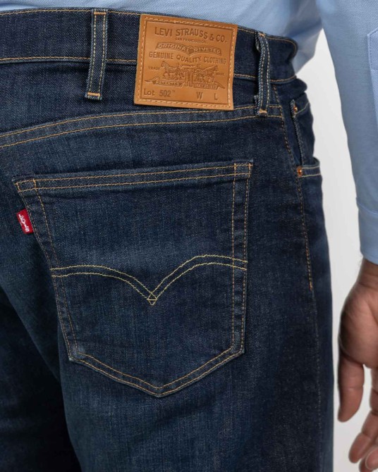 Jean 502 tapered grande taille bleu foncé