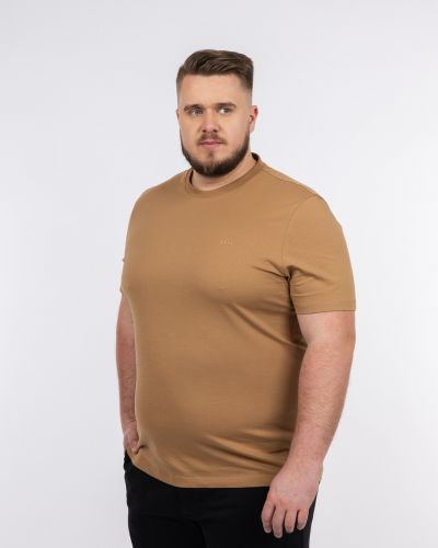 T-shirt uni grande taille beige