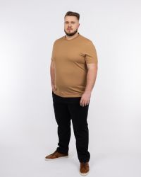 T-shirt uni grande taille beige