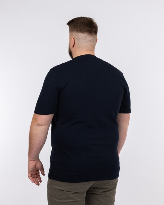 T-shirt flammé grande taille bleu marine