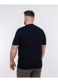 T-shirt flammé grande taille bleu marine