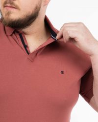 Polo piqué stretch grande taille rouge