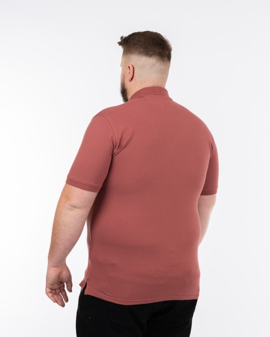 Polo piqué stretch grande taille rouge