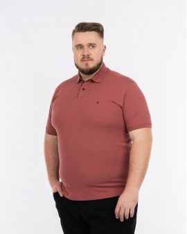 Polo piqué stretch grande taille rouge
