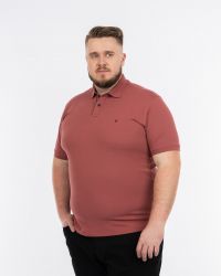 Polo piqué stretch grande taille rouge