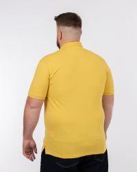 Polo piqué stretch grande taille jaune