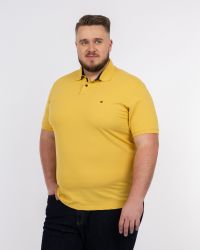 Polo piqué stretch grande taille jaune