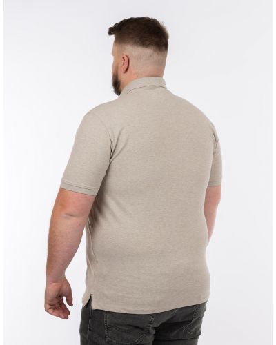 Polo piqué stretch grande taille beige