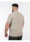 Polo piqué stretch grande taille beige