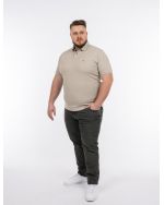 Polo piqué stretch grande taille beige