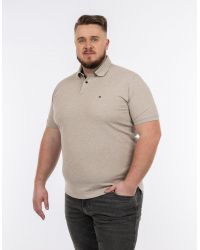 Polo piqué stretch grande taille beige