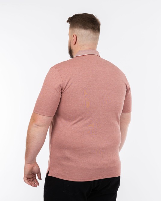 Polo oxford repassage facile grande taille rouge