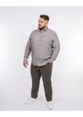 Chemise en lin grande taille beige