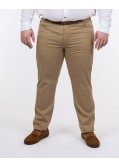 Pantalon chino twill grande taille beige