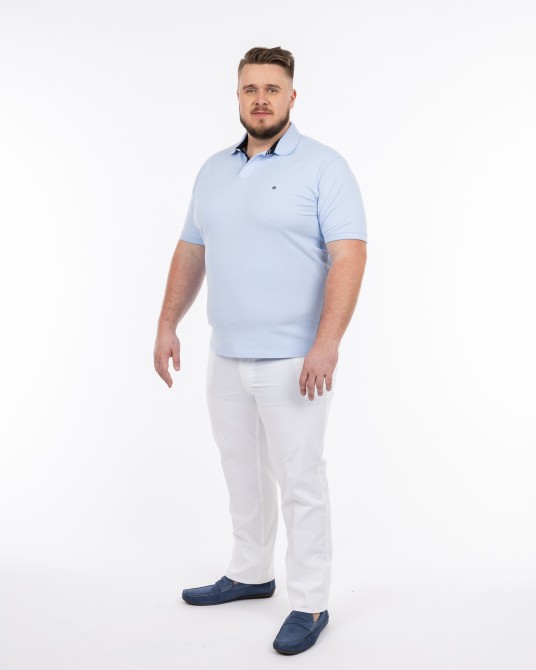 Pantalon chino twill grande taille blanc