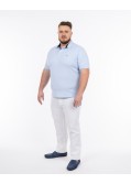 Pantalon chino twill grande taille blanc