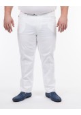 Pantalon chino twill grande taille blanc