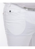 Pantalon chino twill grande taille blanc