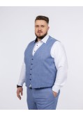 Gilet de costume grande taille bleu ciel