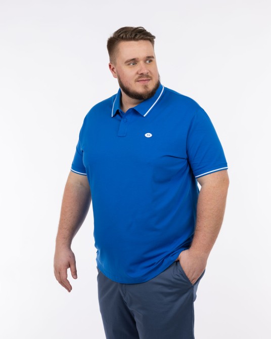 Polo jersey grande taille bleu