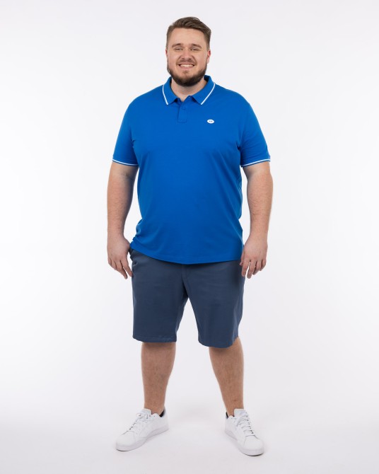 Polo jersey grande taille bleu