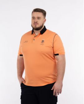 Polo piqué grande taille orange