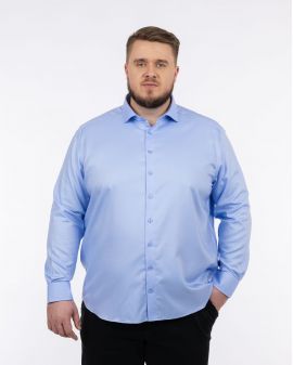 Chemise twill non iron grande taille bleu