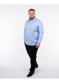 Chemise twill non iron grande taille bleu