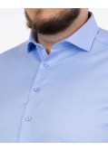 Chemise twill non iron grande taille bleu