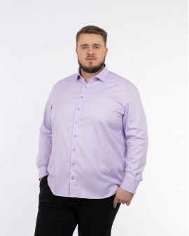 Chemise twill non iron grande taille violet