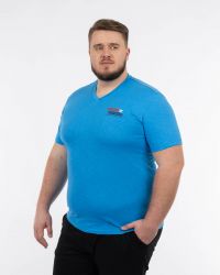 T-shirt col V flammé grande taille vert