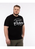 T-shirt col rond Vintage grande taille noir