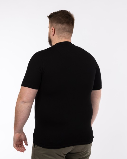 T-shirt col rond Vintage grande taille noir