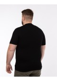 T-shirt col rond Vintage grande taille noir