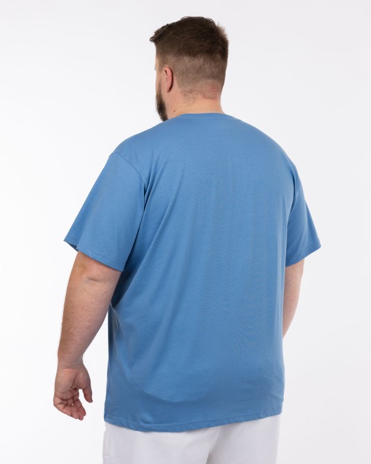 T-shirt grande taille bleu